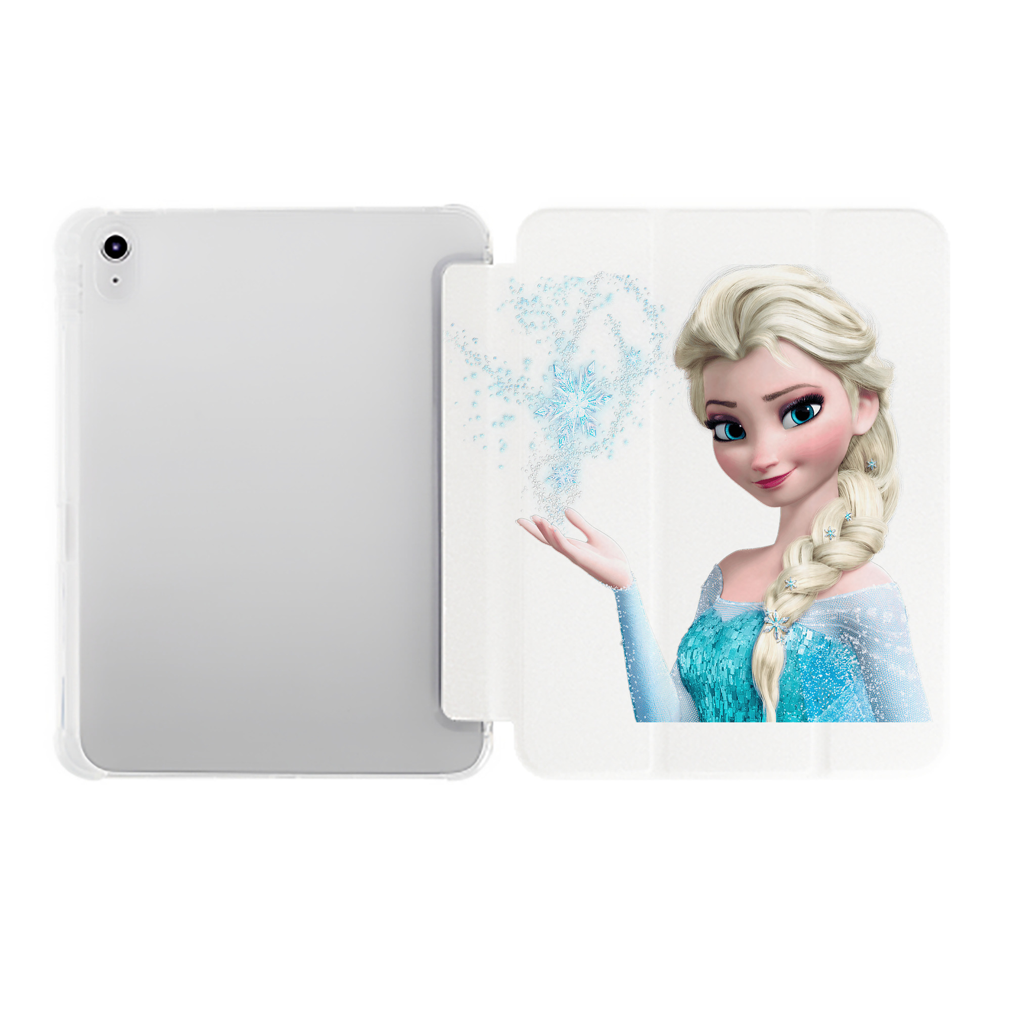 （画像用） アナと雪の女王 アンナ エルサ Frozen Anna Elsa IPad ケース ペン収納付き 三つ折りスタンド PUレザー×シリコン 対応機種9.5/10.5/10.9インチ
